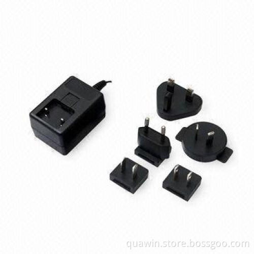 Changeable Plug AC/DC Adapter with Double-Side Board and 3-24V DC Output Voltage Range